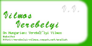 vilmos verebelyi business card